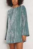 Loulou Studio Cocktail Dresses Alava Short Velvet Dress in Aqua Loulou Studio Alava Short Velvet Dress in Aqua