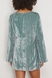 Loulou Studio Cocktail Dresses Alava Short Velvet Dress in Aqua Loulou Studio Alava Short Velvet Dress in Aqua