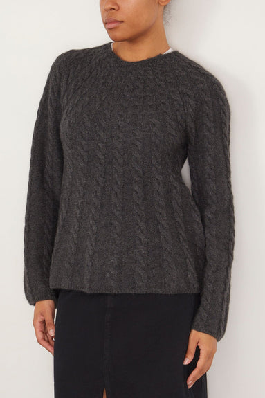 Loulou Studio Sweaters Amal Sweater in Anthracite Melange Loulou Studio Amal Sweater in Anthracite Melange