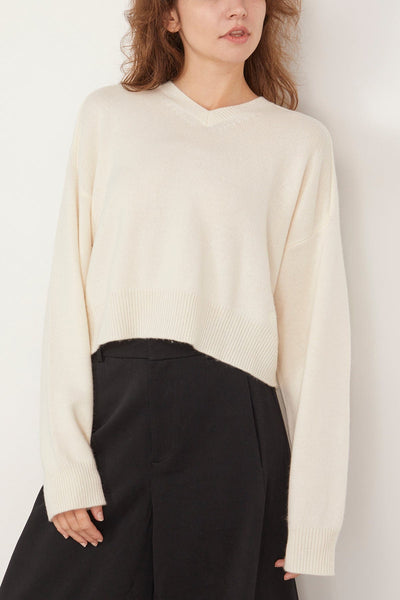 Loulou Studio Sweaters Anzor Sweater in Ivory Loulou Studio Anzor Sweater in Ivory