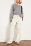 Loulou Studio Sweaters Bruzzi Oversized Sweater in Grey Melange Loulou Studio Bruzzi Oversized Sweater in Grey Melange