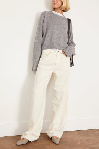 Loulou Studio Sweaters Bruzzi Oversized Sweater in Grey Melange Loulou Studio Bruzzi Oversized Sweater in Grey Melange