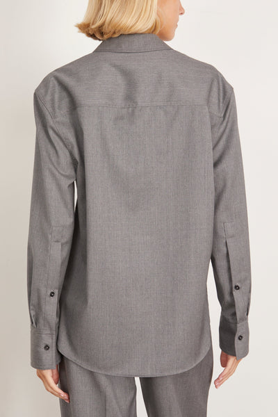 Loulou Studio Tops Eliana Shirt in Grey Loulou Studio Eliana Shirt in Grey