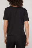 Loulou Studio Tops Faaa V Neck T-Shirt in Black