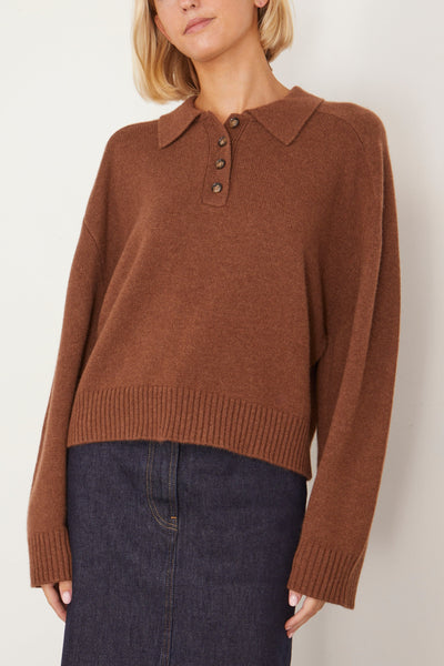 Loulou Studio Sweaters Homera Sweater in Mocha Loulou Studio Homera Sweater in Mocha