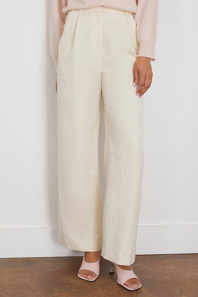 Loulou Studio Idai Pant in Frost Ivory – Hampden Clothing