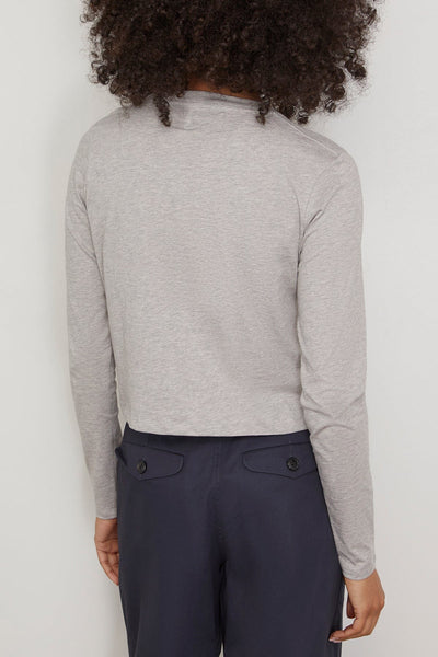 Loulou Studio Tops Masal Long Sleeve Shirt in Grey Melange