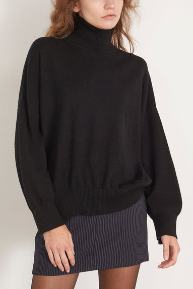 Loulou Studio Sweaters Murano High Collar Sweater in Black Loulou Studio Murano High Collar Sweater in Black