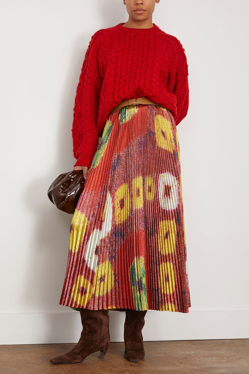 Loulou Studio Secas Cable Knit Sweater in Cherry – Hampden Clothing