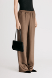 Loulou de Saison Alera Wide Leg Pant in Dark Brown