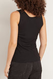 Loulou Studio Tops Alicudi Tank Top in Black Alicudi Tank Top in Black