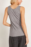 Loulou Studio Tops Alicudi Tank Top in Grey Melange Alicudi Tank Top in Grey Melange