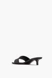 Loulou de Saison Andy Kitten Heel Mules in Black