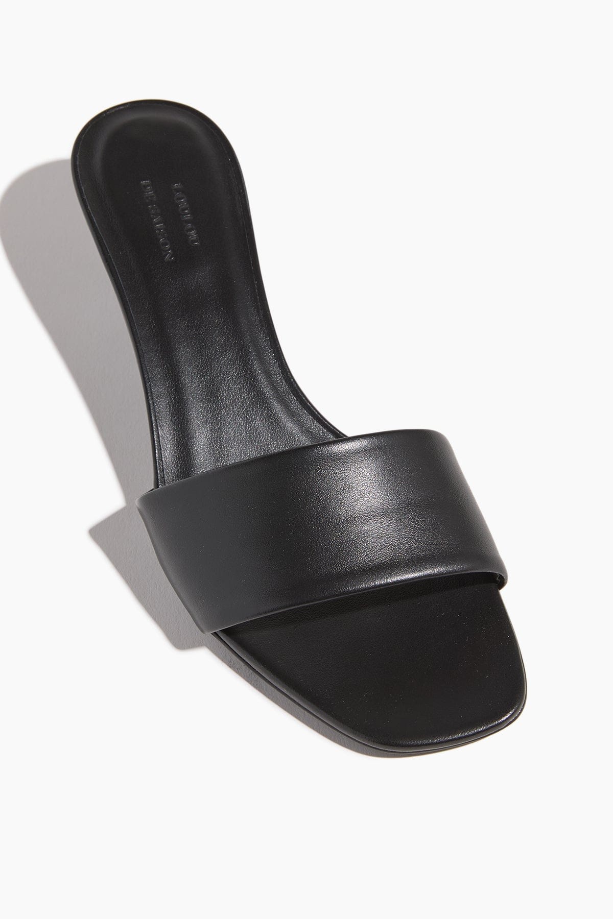 Loulou de Saison Andy Kitten Heel Mules in Black