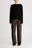 Loulou de Saison Anton Crewneck Sweater in Black