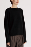 Loulou de Saison Anton Crewneck Sweater in Black
