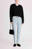 Loulou de Saison Anzor V-Neck Sweater in Black
