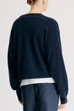 Loulou de Saison Anzor V-Neck Sweater in Navy