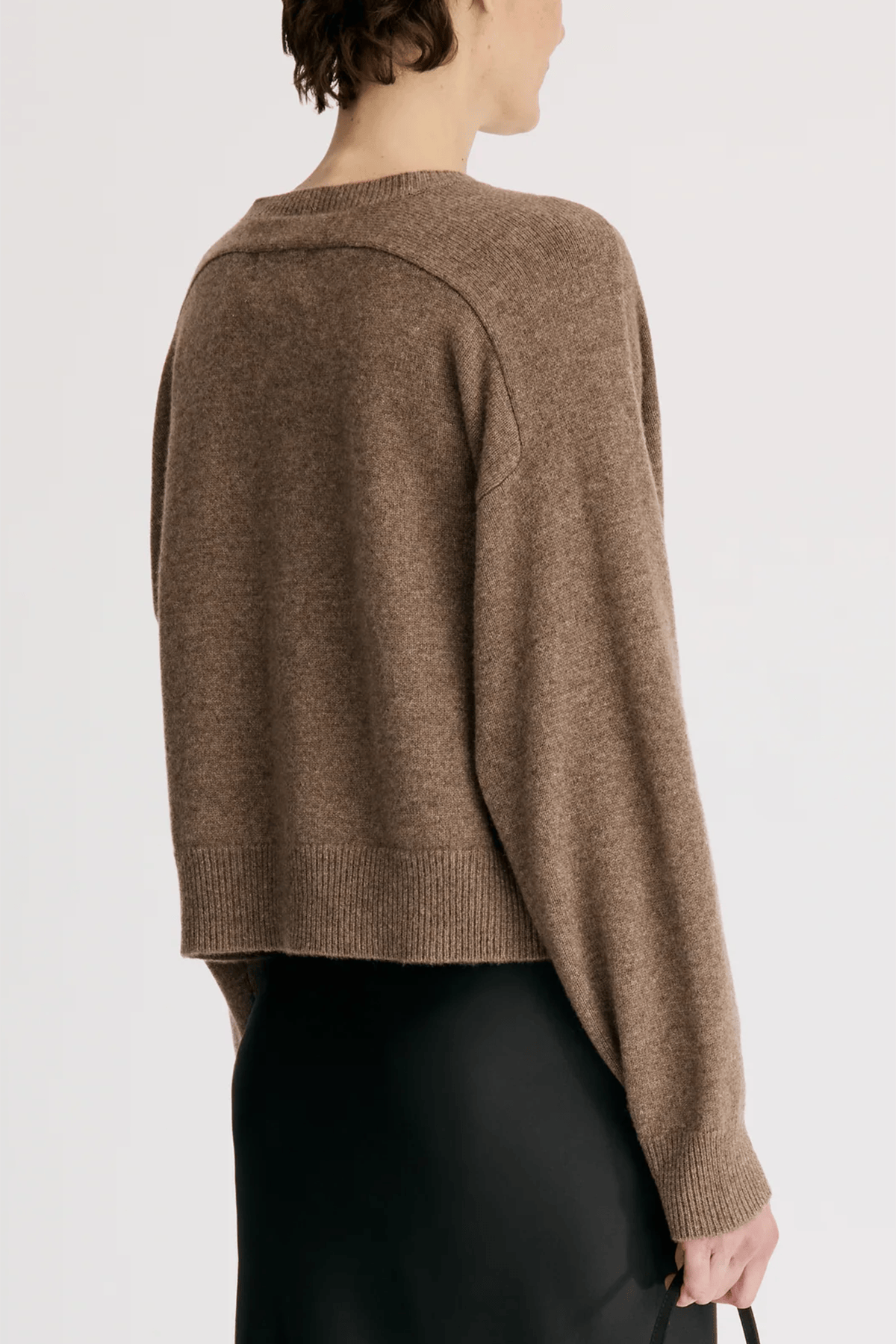 Loulou de Saison Anzor V-Neck Sweater in Nutmeg