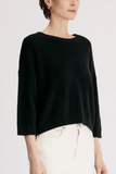 Loulou de Saison Azali Crewneck Sweater in Black