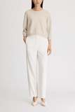 Loulou de Saison Azali Crewneck Sweater in Stone