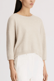 Loulou de Saison Azali Crewneck Sweater in Stone