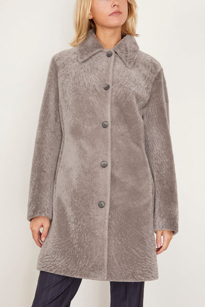 Loulou Studio Coats Beatris Shearling Coat in Grey Beatris Shearling Coat in Grey