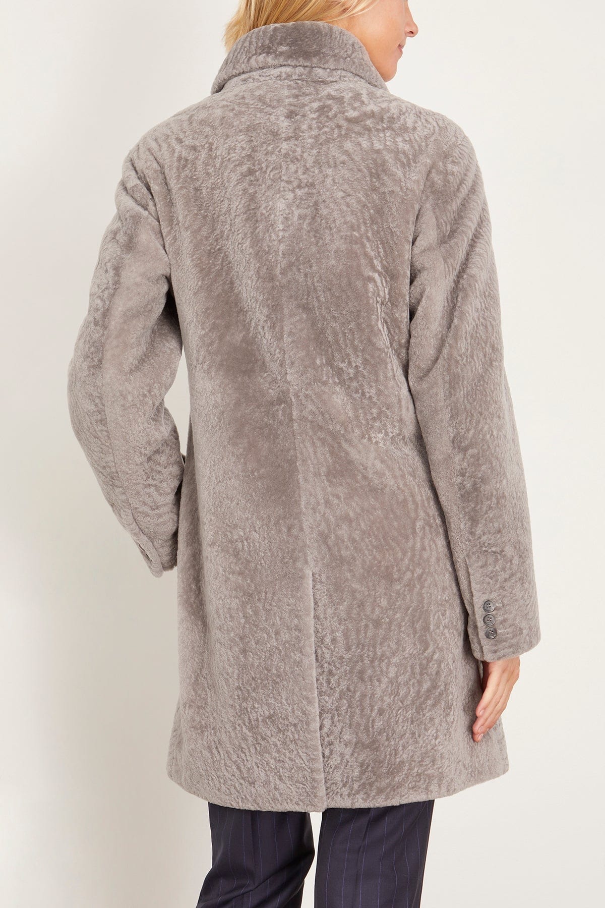 Loulou Studio Coats Beatris Shearling Coat in Grey Beatris Shearling Coat in Grey