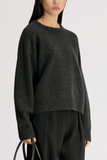 Loulou de Saison Breha Sweater with Piping in Charcoal