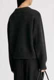 Loulou de Saison Breha Sweater with Piping in Charcoal