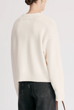 Loulou de Saison Breha Sweater with Piping in Ivory