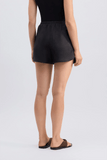 Loulou de Saison Cabo Elastic Waist Short in Black