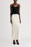 Loulou de Saison Eli A-Line Maxi Skirt in Ivory