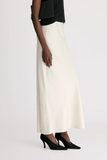 Loulou de Saison Eli A-Line Maxi Skirt in Ivory