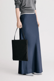 Loulou de Saison Eli A-Line Maxi Skirt in Navy