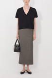 Loulou de Saison Faaa V Neck T-Shirt in Black