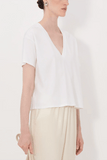 Loulou de Saison Faaa V Neck T-Shirt in White