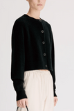 Loulou de Saison Heike Cropped Cardigan in Black