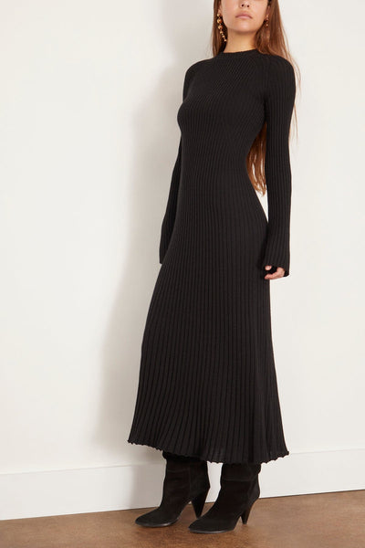 Loulou Studio Casual Dresses Hobas Knit Dress in Black Hobas Knit Dress in Black