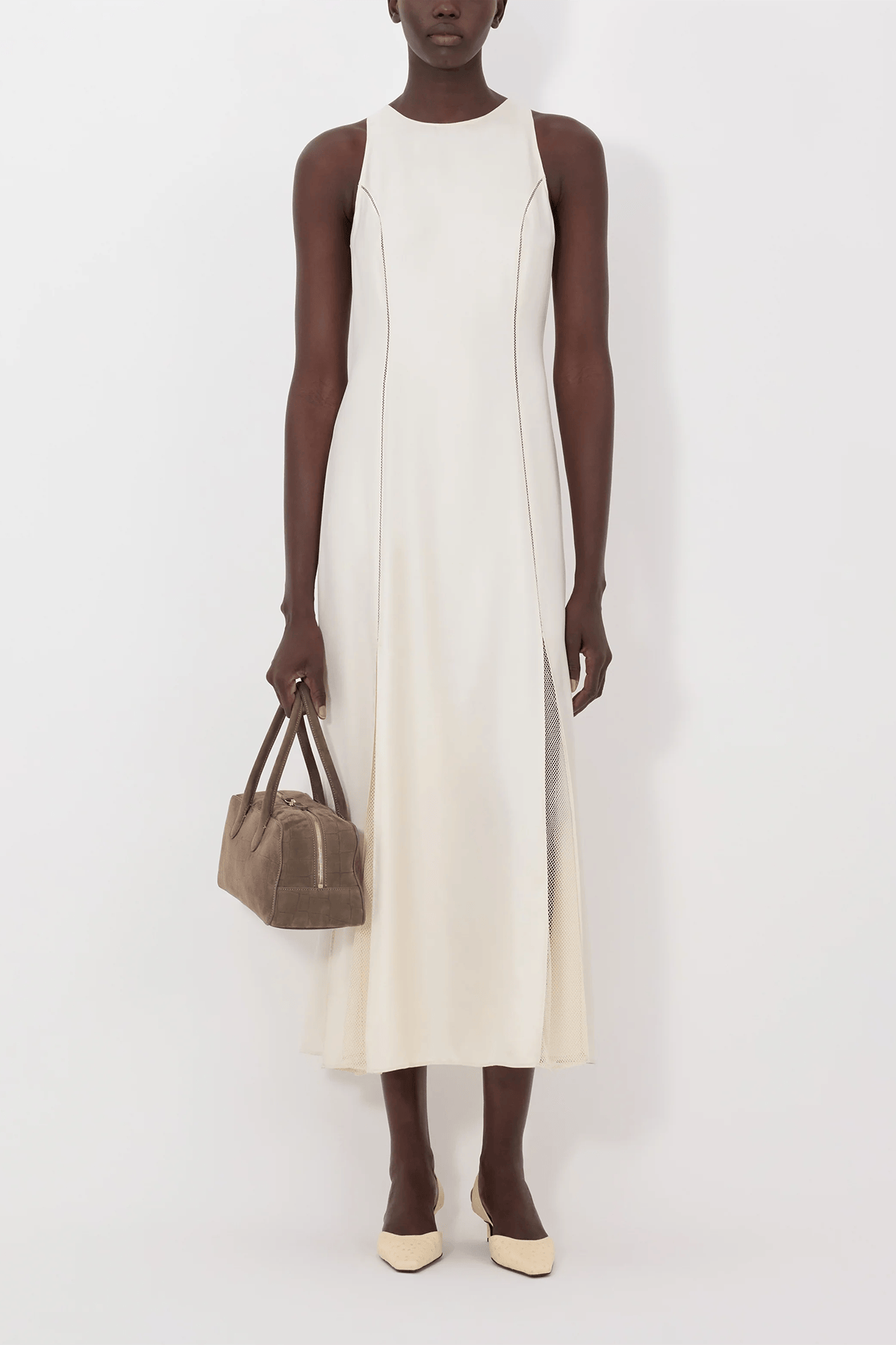 loulou maxi dress LOULOU DE SAISON Tiwa fringed cotton-voile maxi dress