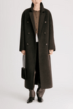 Loulou de Saison Irvin Double Breasted Coat in Brown
