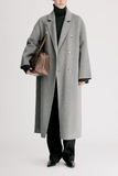 Loulou de Saison Irvin Double Breasted Coat in Grey