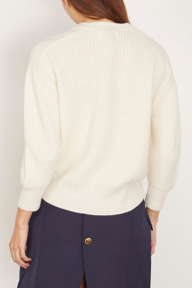 Loulou Studio Sweaters Marcela Sweater in Ivory Marcela Sweater in Ivory