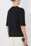 Loulou de Saison Nala Fine Short Sleeve Top in Black