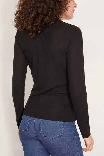 Loulou Studio Tops Ortigia Long Sleeve T-Shirt in Black Ortigia Long Sleeve T-Shirt in Black