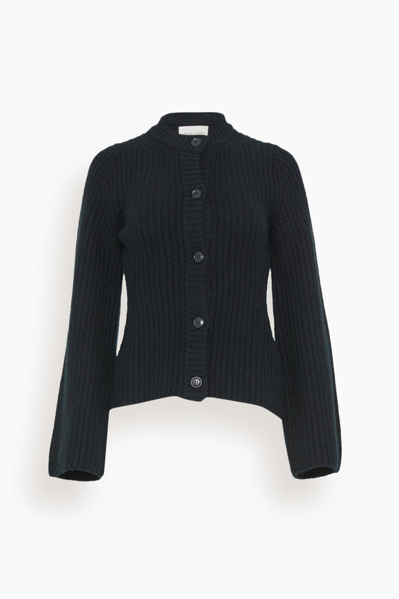 Loulou Studio Rasa Cardigan in Black – Hampden Clothing