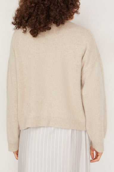 Loulou Studio Sweaters Ropo Sweater in Stone Melange Ropo Sweater in Stone Melange