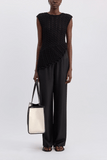 Loulou de Saison Saez Asymmetric Top in Black