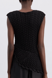 Loulou de Saison Saez Asymmetric Top in Black