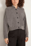 Loulou Studio Sweaters Sao Cardigan in Anthracite Sao Cardigan in Anthracite